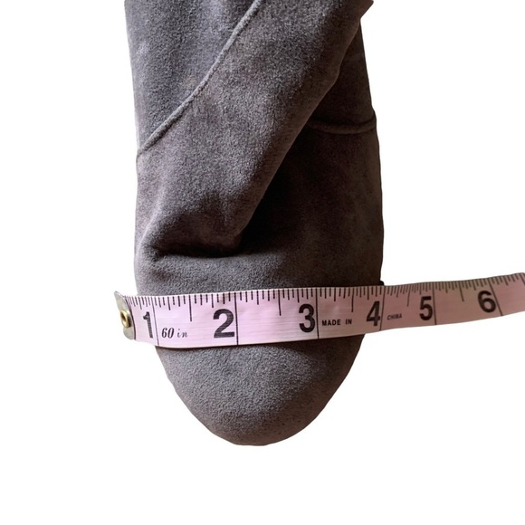 GRAY Faux Suede Boots - Picture 12 of 13